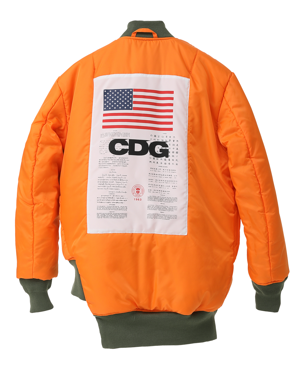 CDG x ALPHA BIAS MA-1 JACKET