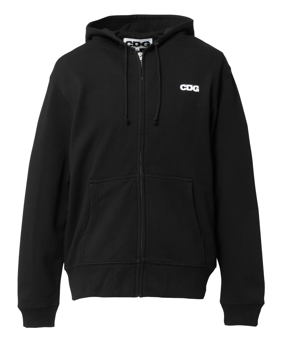 Cdg black zip up best sale