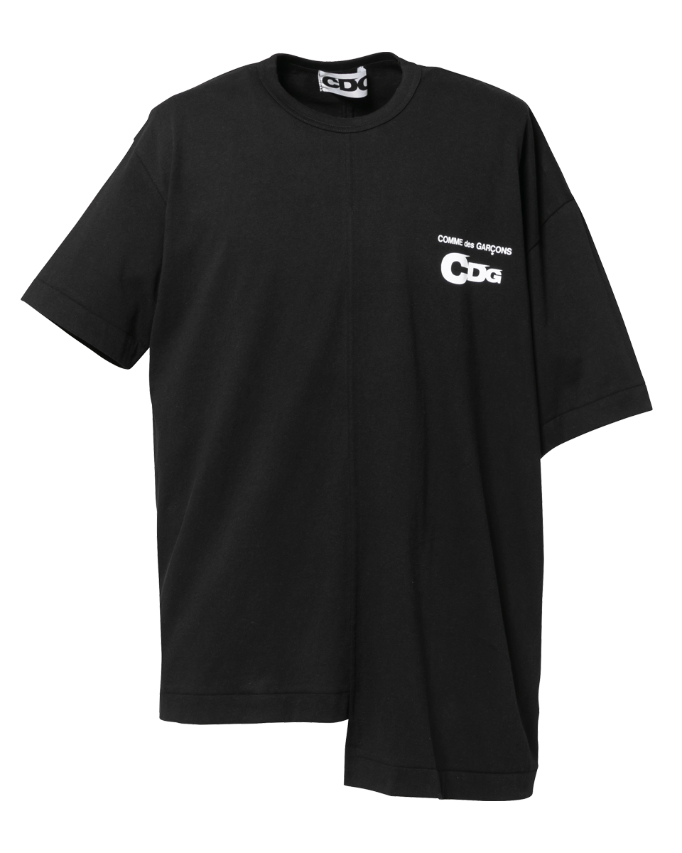Cdg split logo shirt deals
