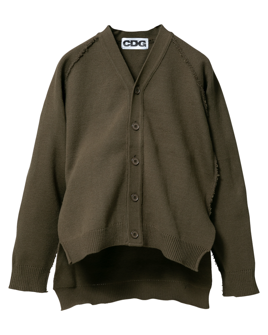 OUTSIDE SEAM LONG BACK CARDIGAN - CDG BY COMME des GARÇONS OUTSIDE SEAM LONG BACK CARDIGAN - CDG BY COMME des GARÇONS