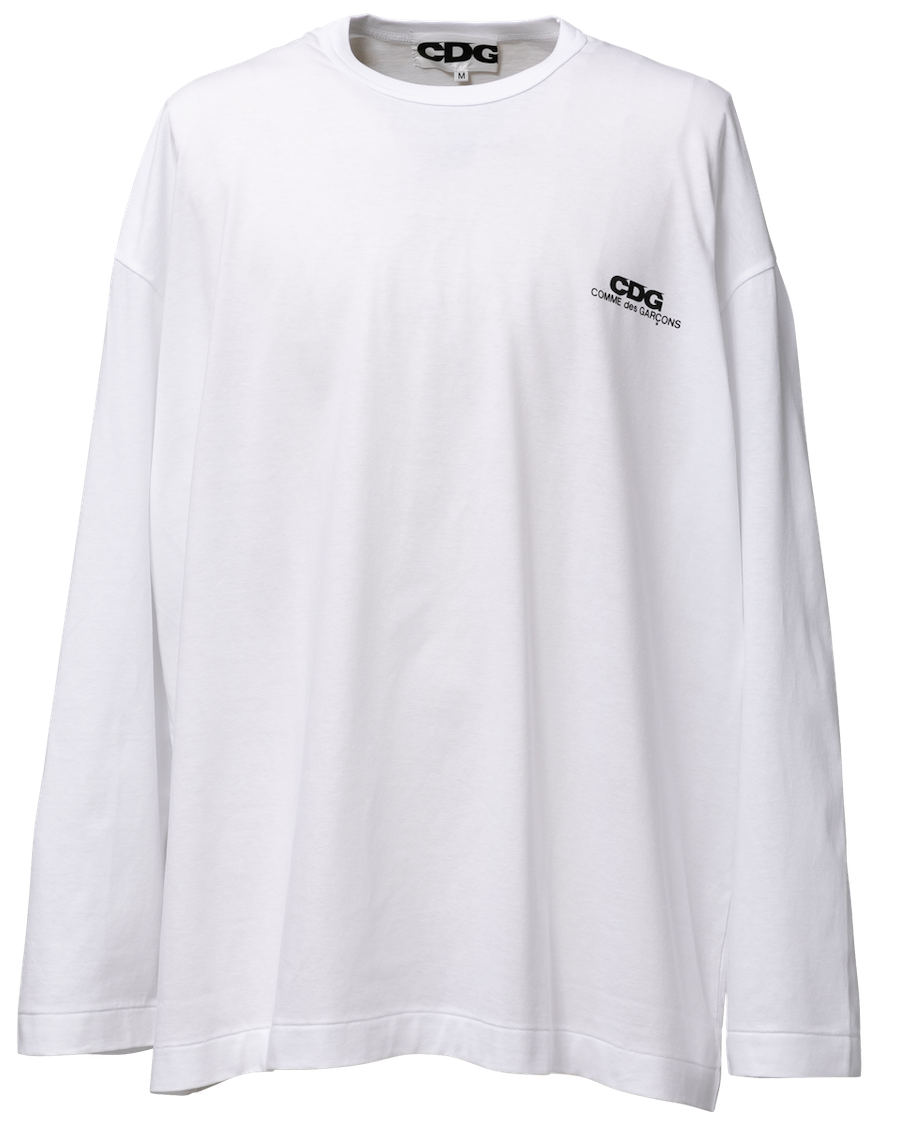 CDG OVERSIZED LONG SLEEVED T-SHIRT / CDG COMME des GARÇONS SMALL CDG OVERSIZED LONG SLEEVED T-SHIRT / CDG COMME des GARÇONS SMALL